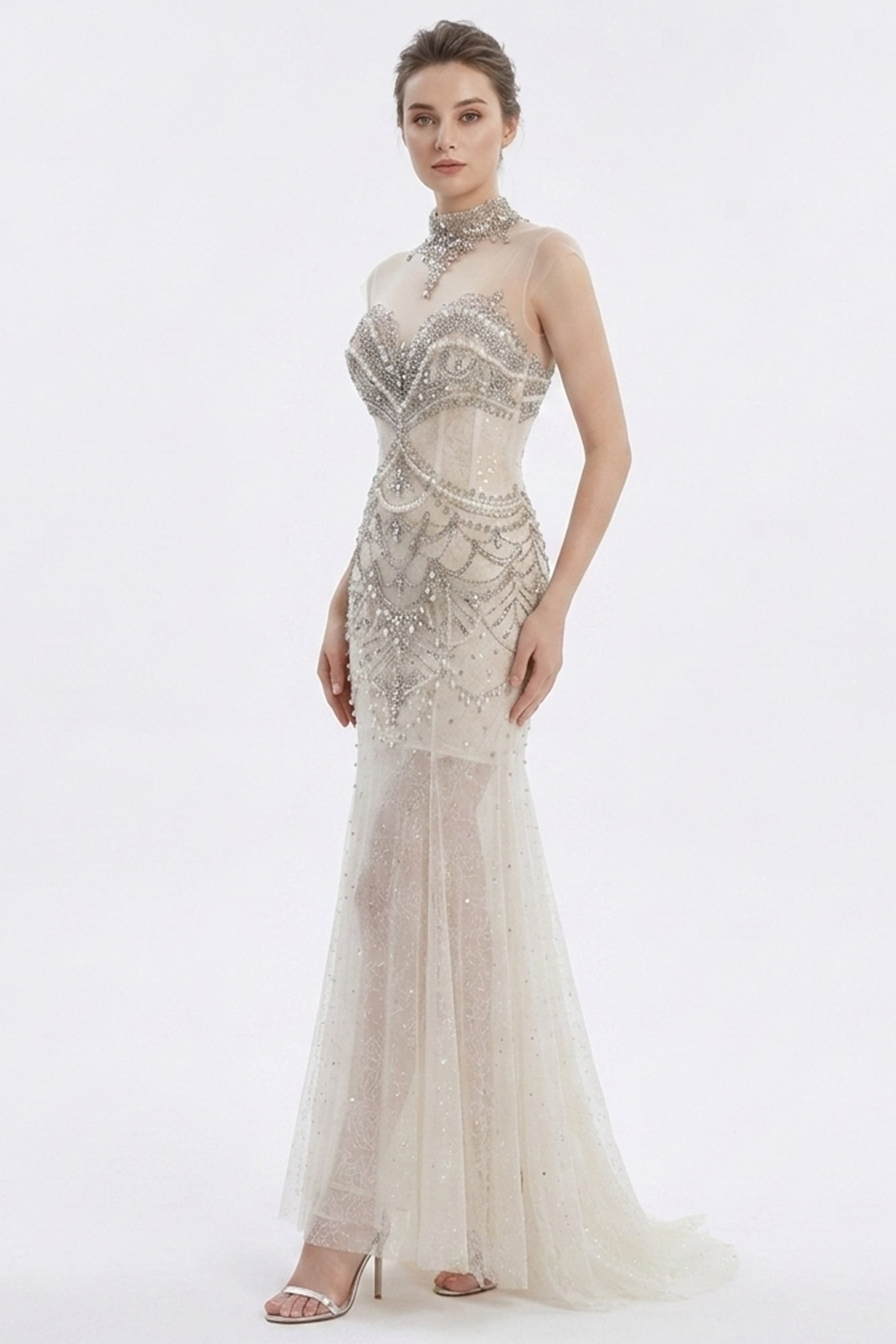 Cosette Crystal Embroidered Gown | JewelClues
