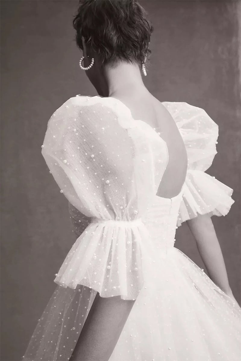 Devita Pearl Embellished Mini Dress | Jewelclues