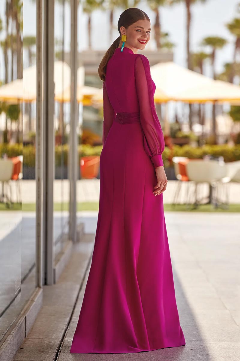 Dimitris Bishop Sleeve Maxi Dress | Jewelclues #color_purple
