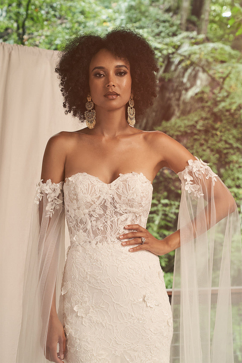 Divinity Ethereal Strapless Wedding Dress | Jewelclues | #color_ivory