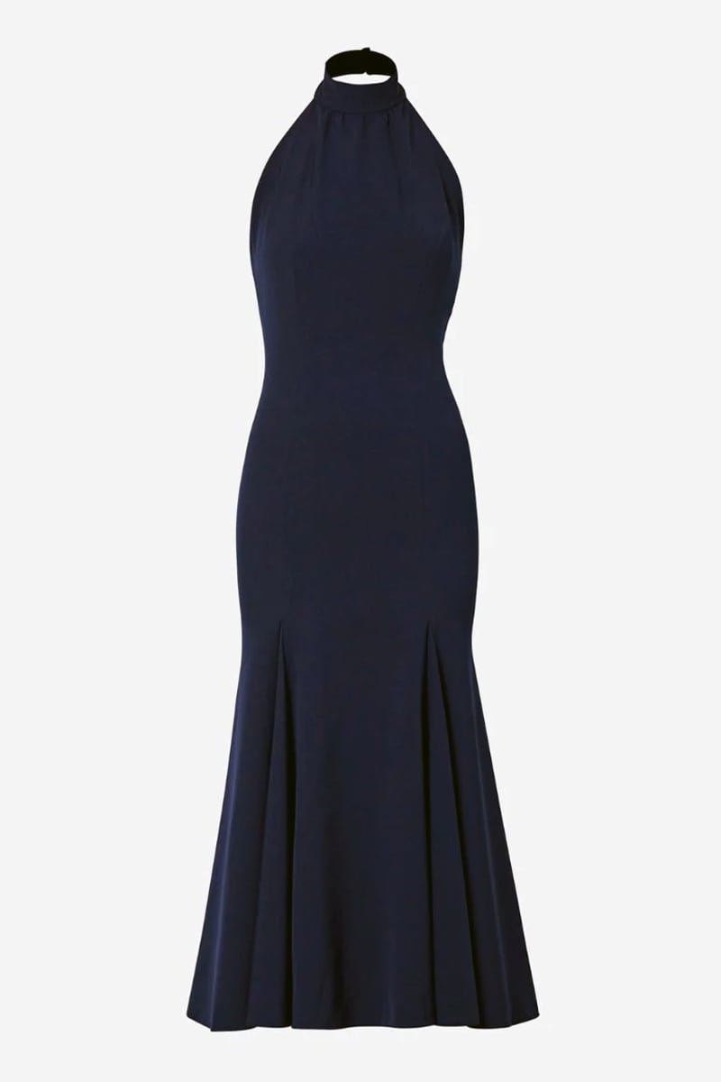 Elara High-Neck Midi Dress | Jewelclues