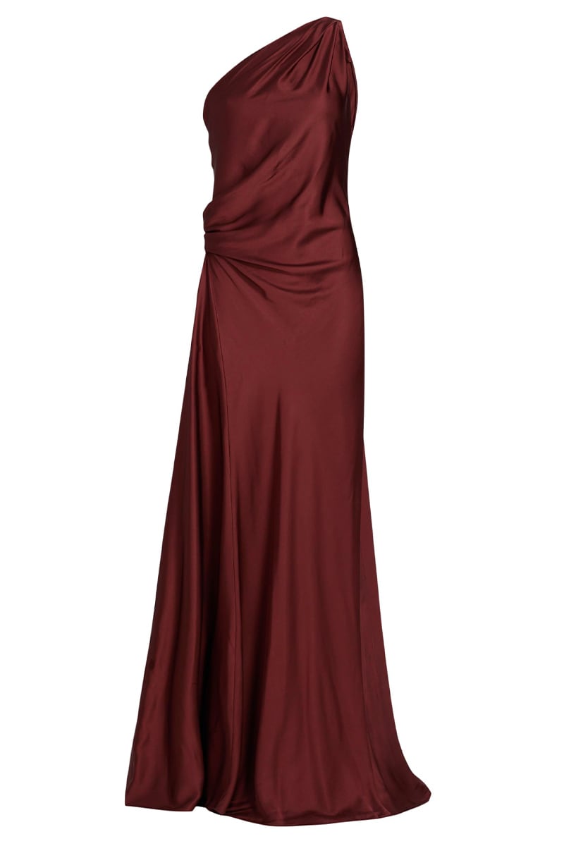 Elira One-Shoulder Satin Gown | JewelClues