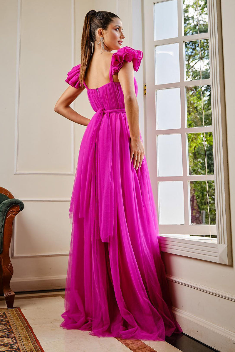 Elisabelle Runway Tulle Maxi Dress | Jewelclues