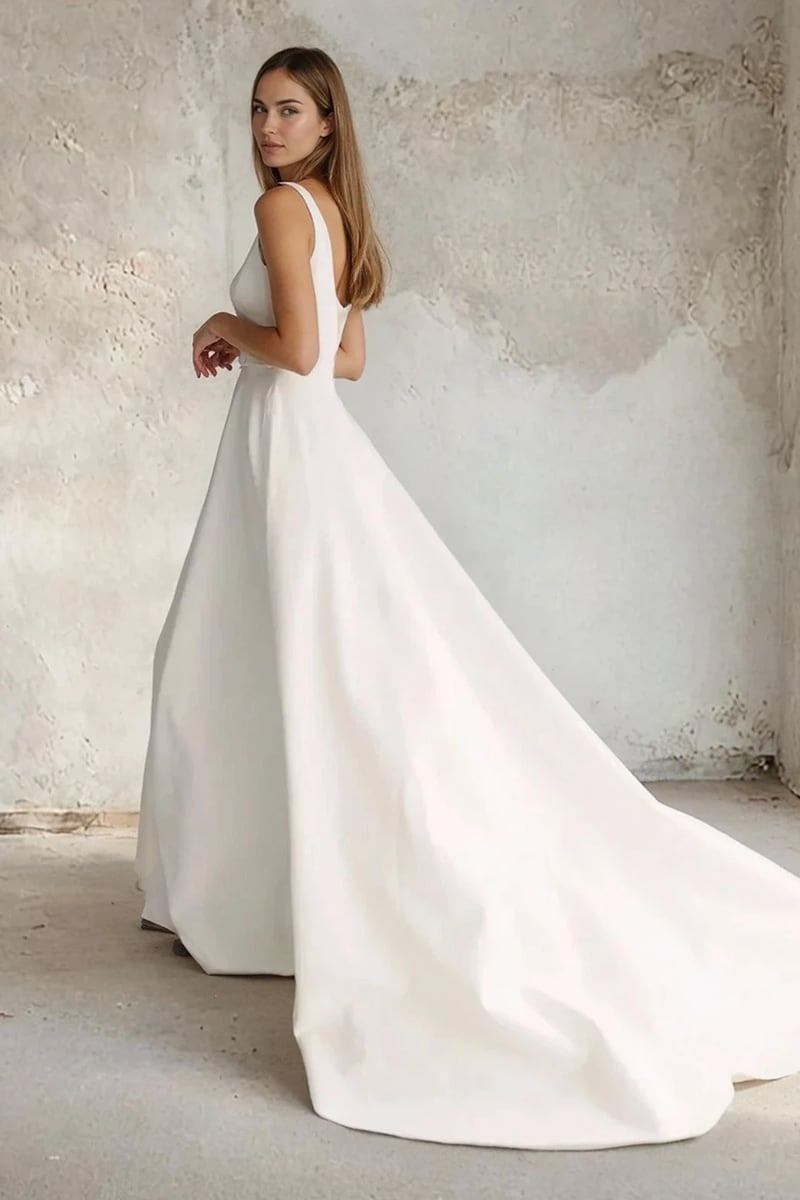 Elysia A-Line Wedding Gown | Jewelclues