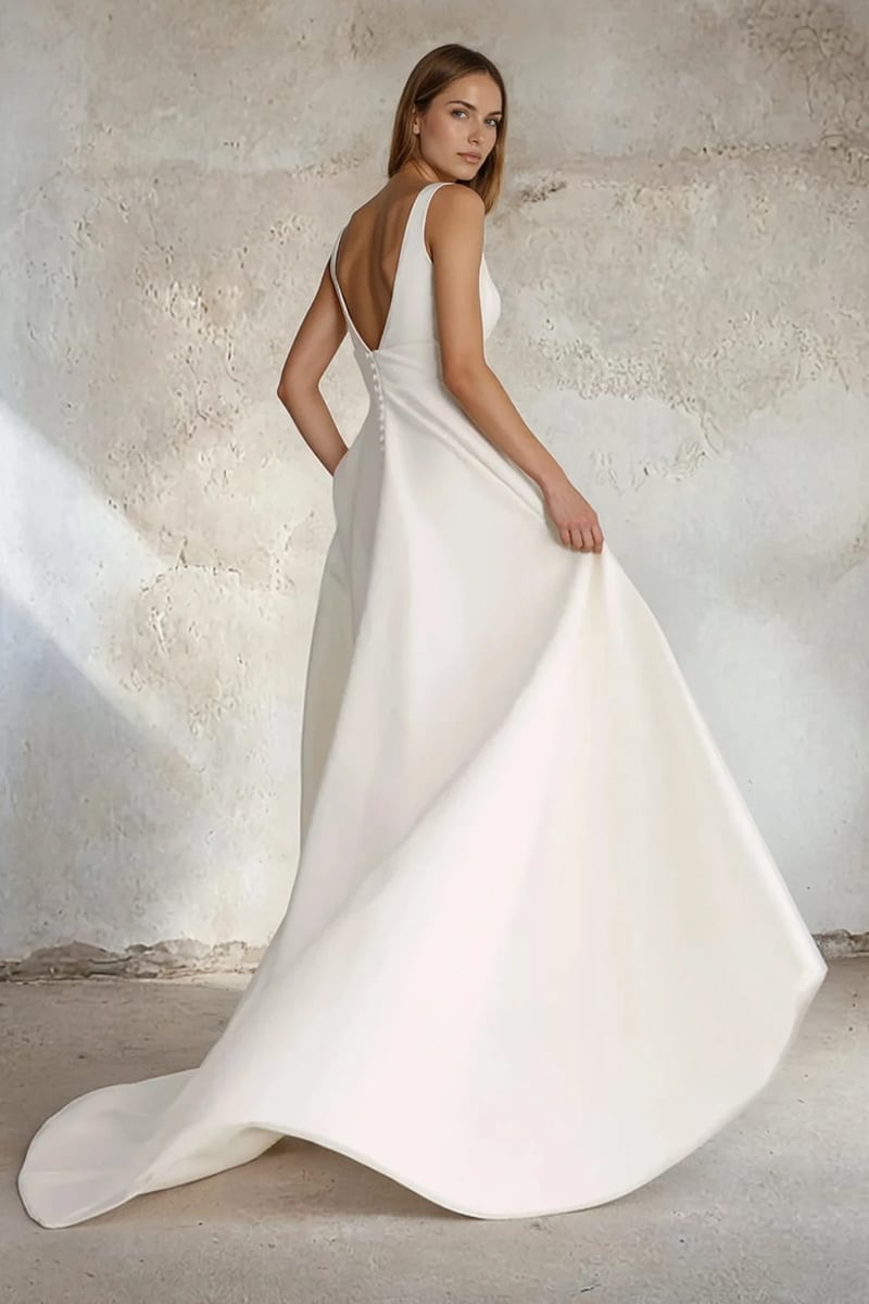 Elysia A-Line Wedding Gown | Jewelclues