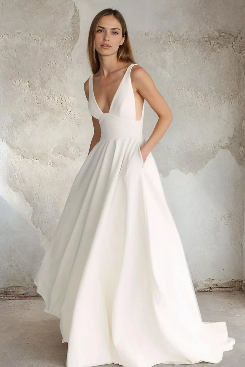 Elysia A-Line Wedding Gown | Jewelclues