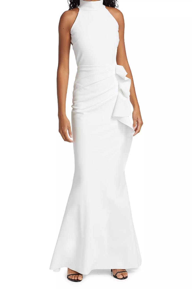 Enchanted Glamour Halter Maxi Dress | Jewelclues #color_white