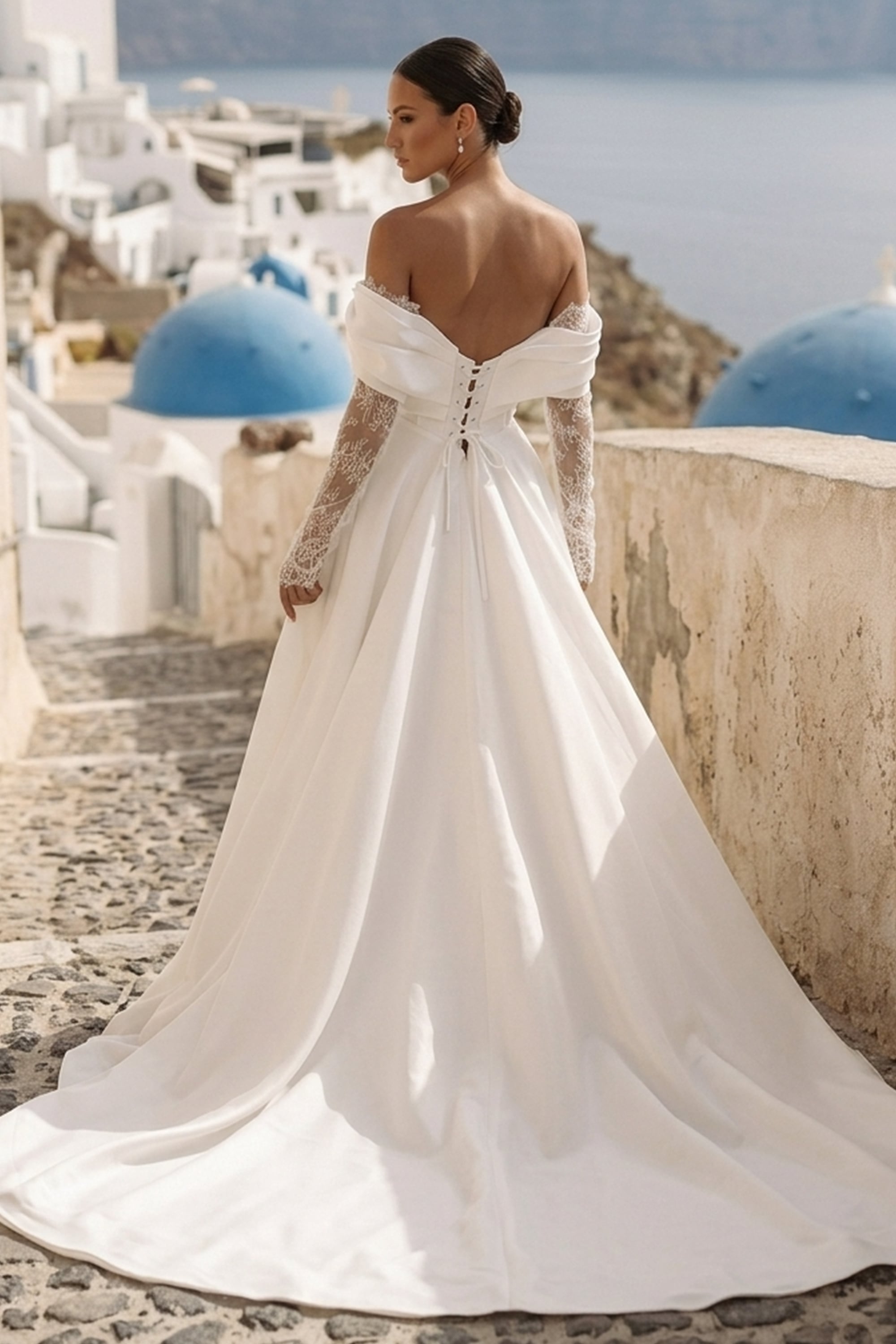 Endless Dedication Off-the-Shoulder Wedding Dress | JewelClues