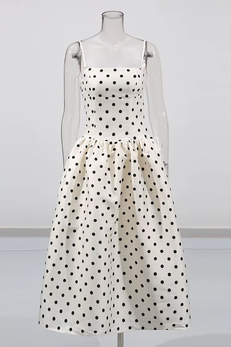 Ennis Polka Dot Midi Dress | Jewelclues