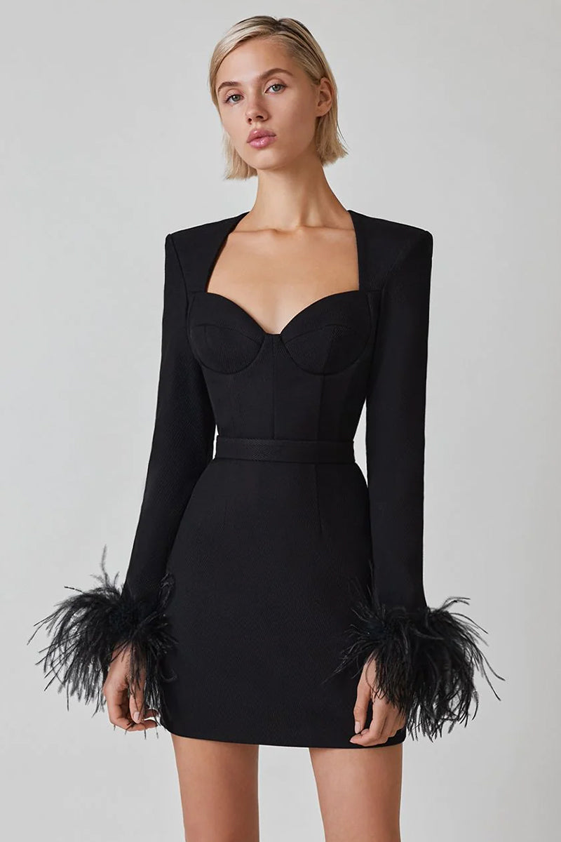 Estelle Bodycon Mini Dress | Jewelclues | #color_black