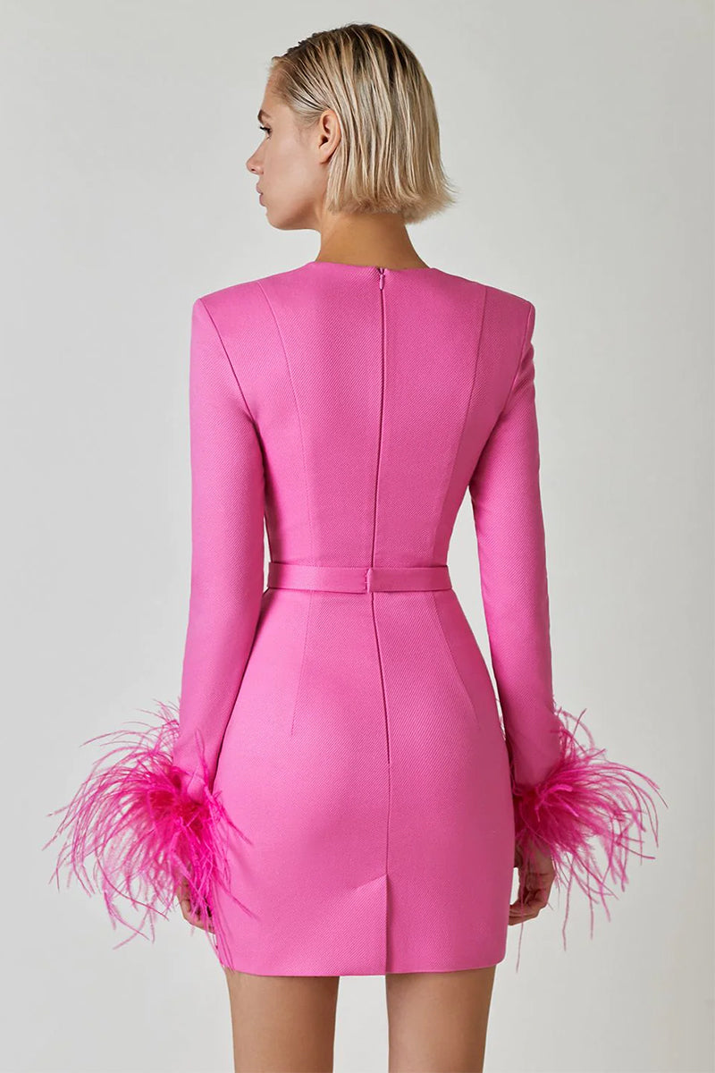 Estelle Bodycon Mini Dress | Jewelclues | #color_pink