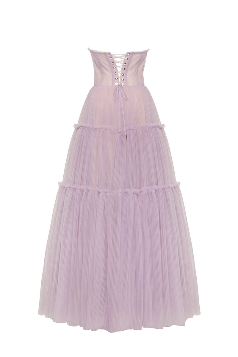 Evening Philosophy Tulle Maxi Dress | Jewelclues #color_lilac