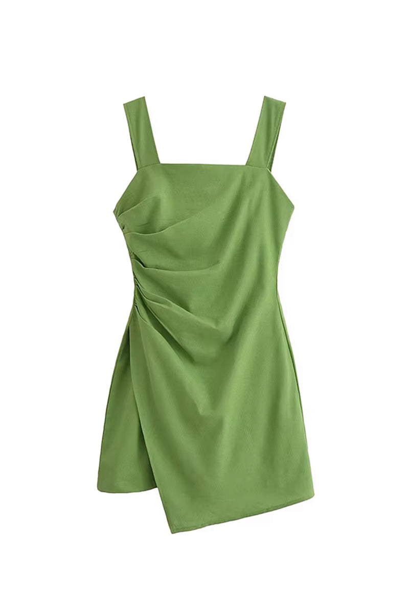 Everyday Sensation Square Neck Mini Dress | Jewelclues #color_green