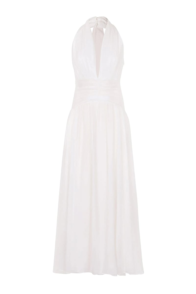 Evianna Off White Chiffon Gown | Jewelclues