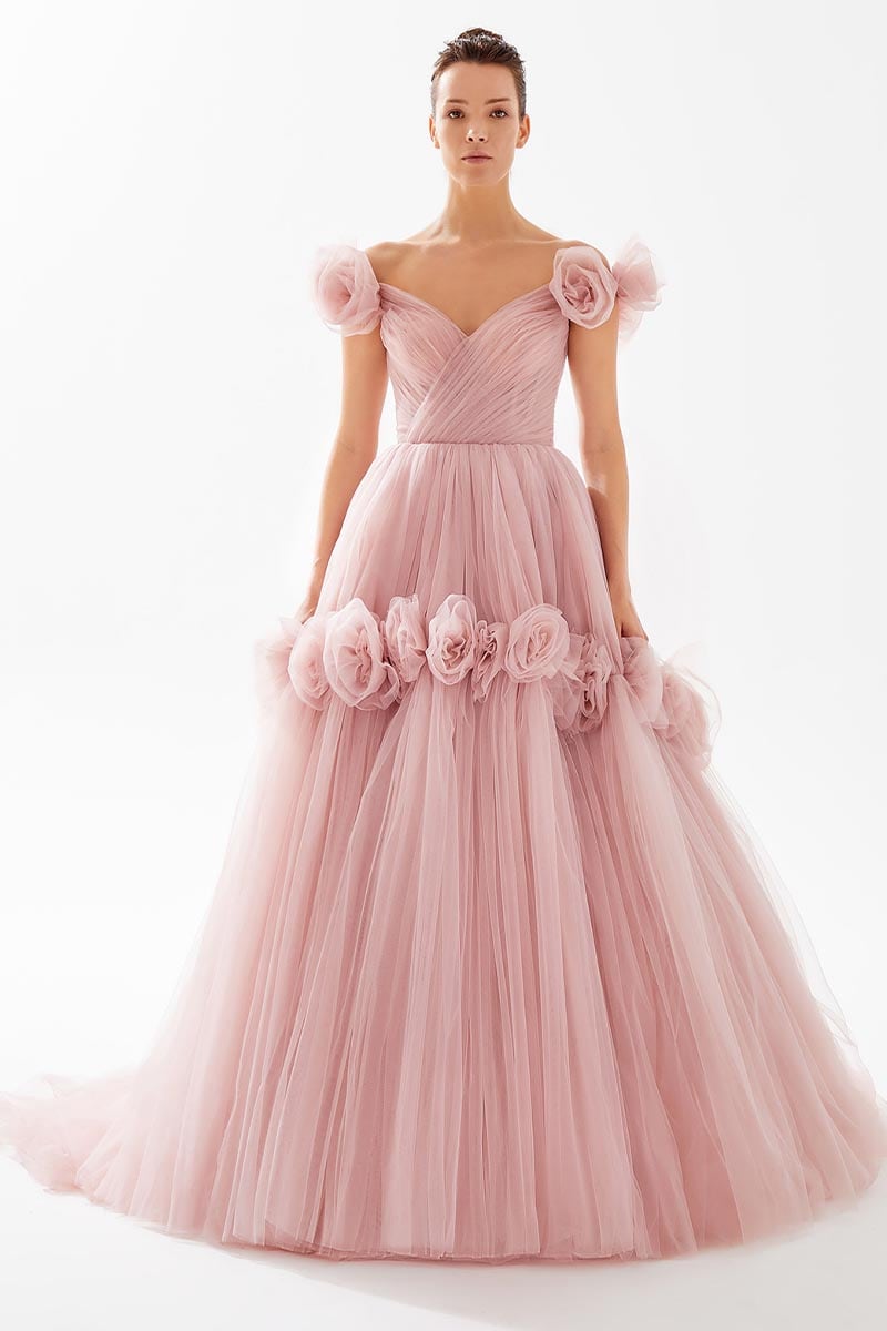 Exceptional Attraction 3D Floral Maxi Dress | Jewelclues #color_blush