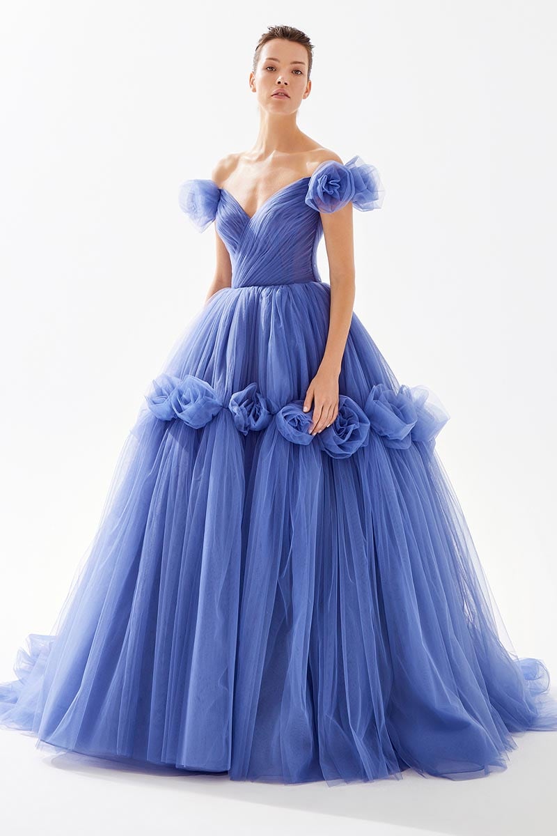 Exceptional Attraction 3D Floral Maxi Dress | Jewelclues #color_blue
