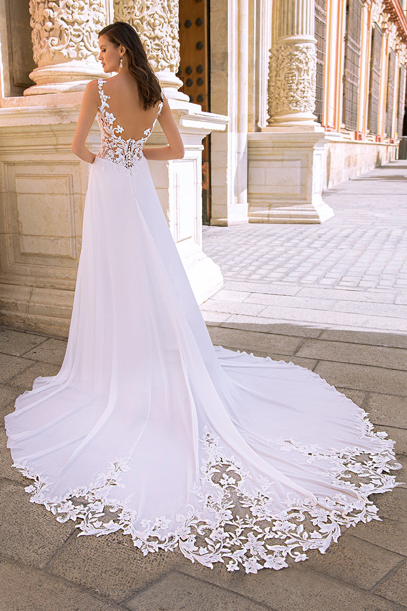 Fantastical Romance A-line Wedding Dress | Jewelclues | #color_white