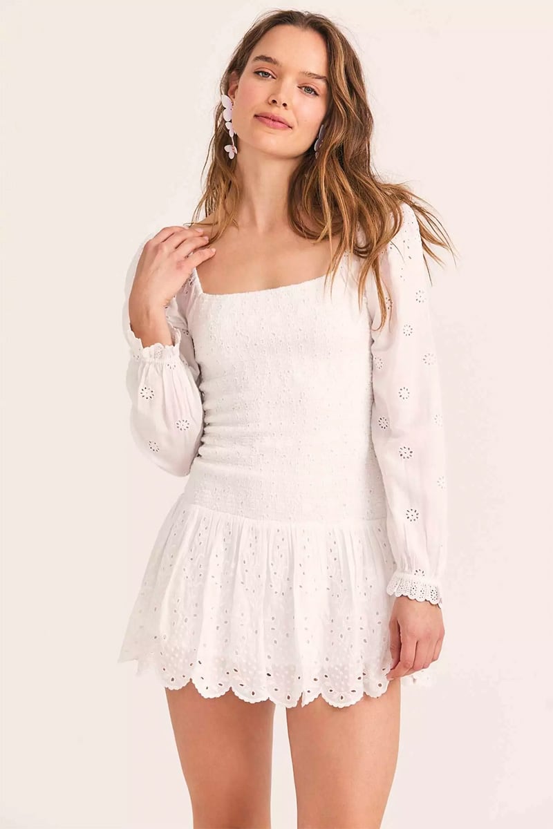 Flirty Vacay Eyelet Mini Dress | Jewelclues #color_white