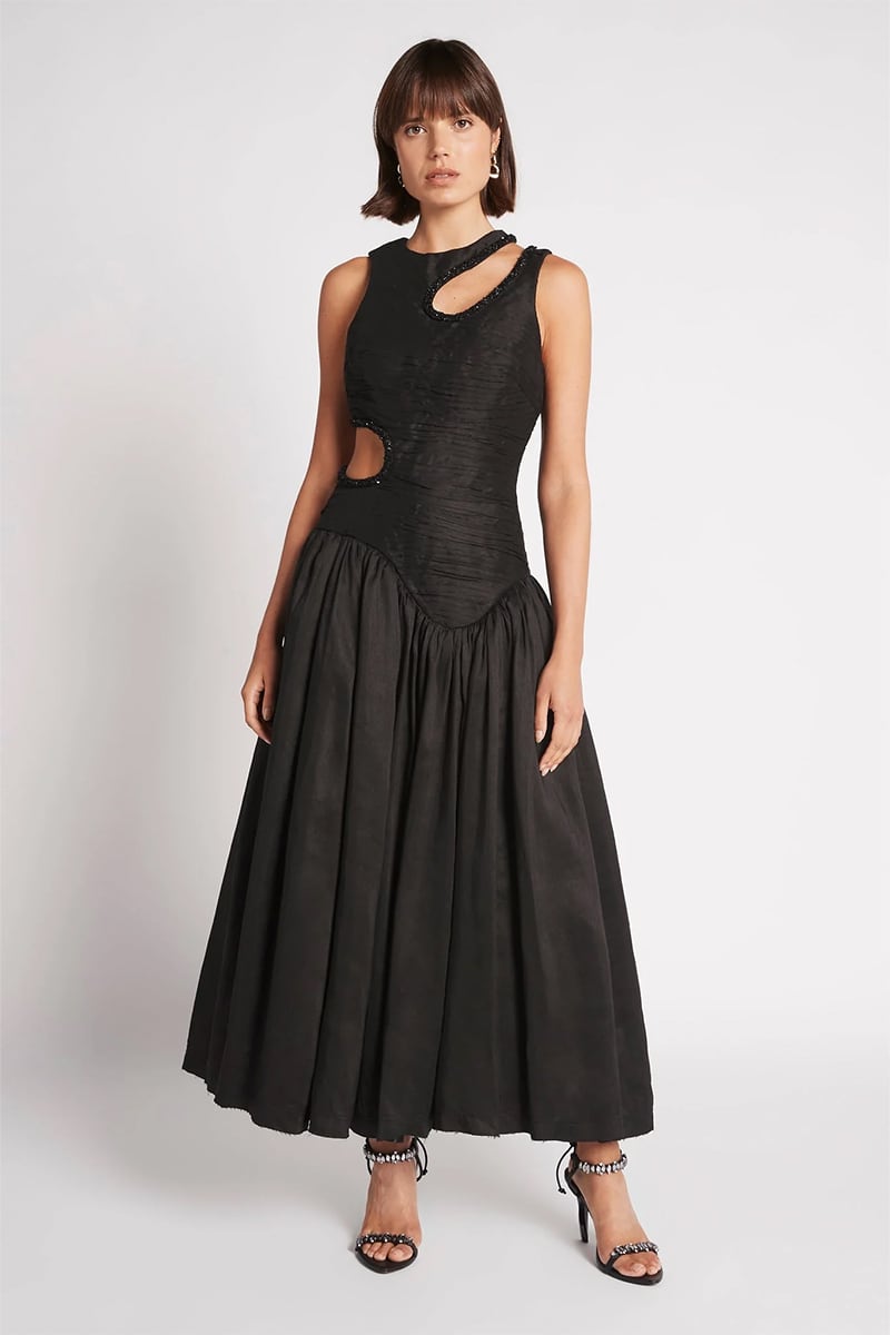 Glamorous Ways Cutout Midi Dress | Jewelclues #color_black