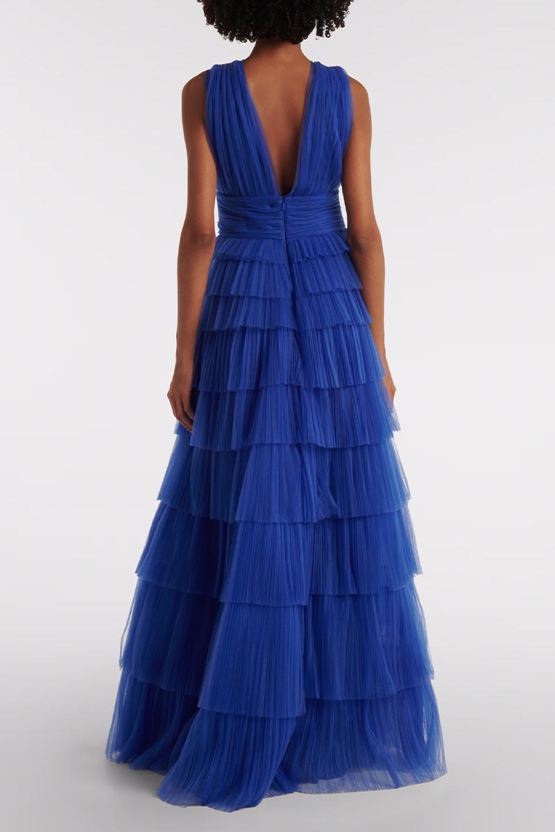 Gorgeous Blue Tiered Maxi Dress | Jewelclues