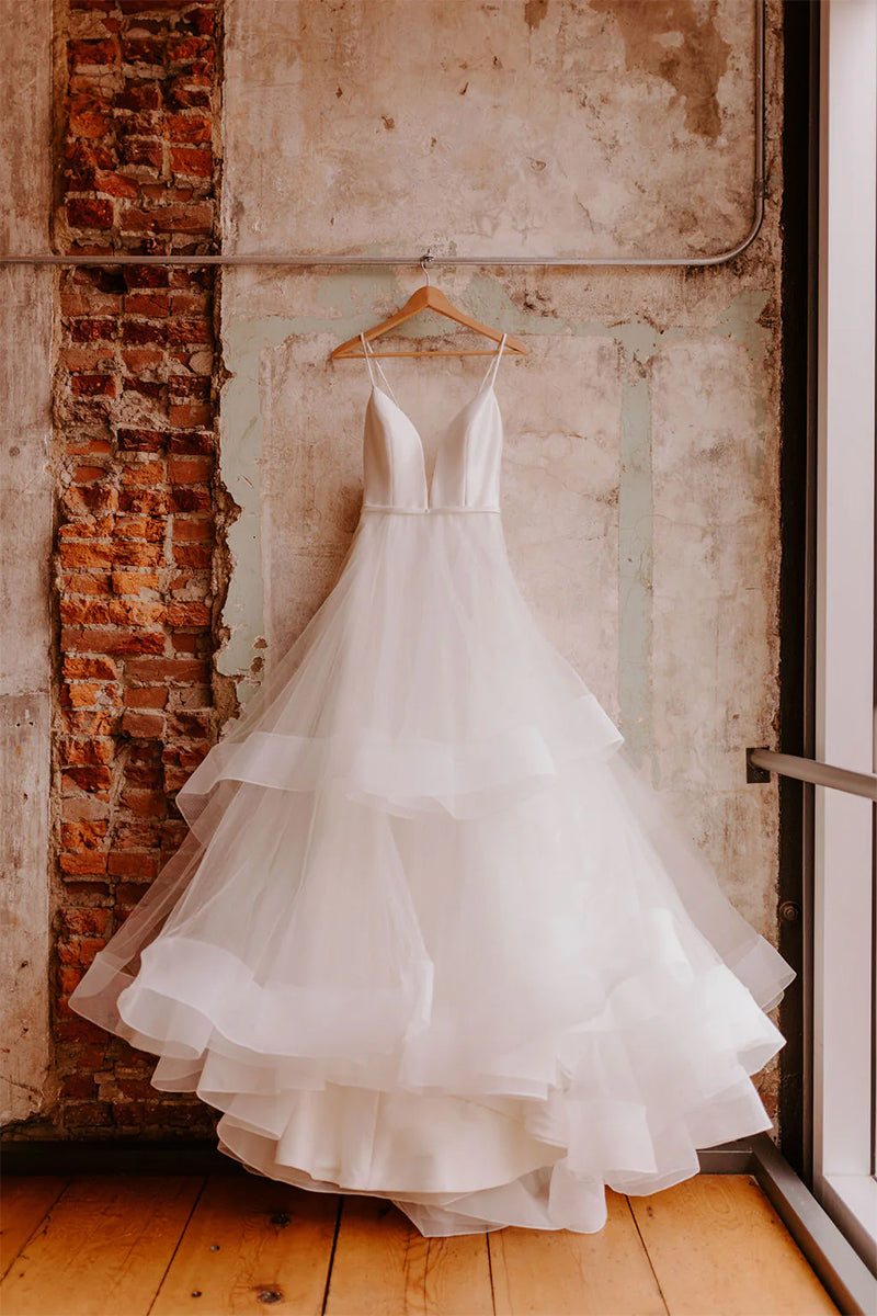 Henri Tiered Tulle Wedding Dress | Jewelclues
