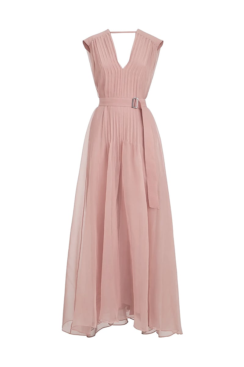 Imogen Pleated Maxi Dress | JewelClues #color_pink