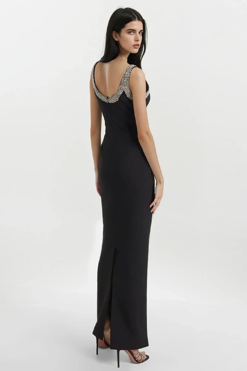 Isolde Crystal-Embellished Bodycon Gown | Jewelclues