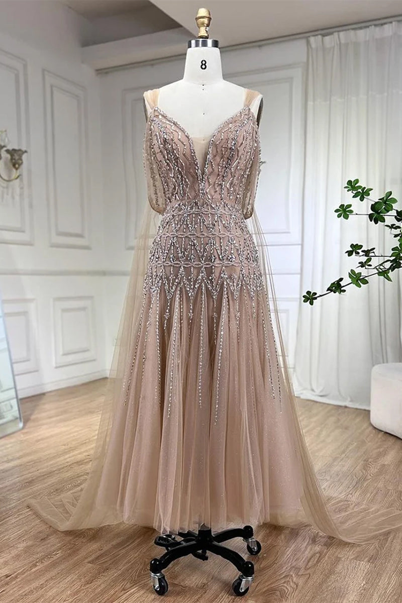 Jasmin Bead-Embellished Tulle Midi Dress | Jewelclues