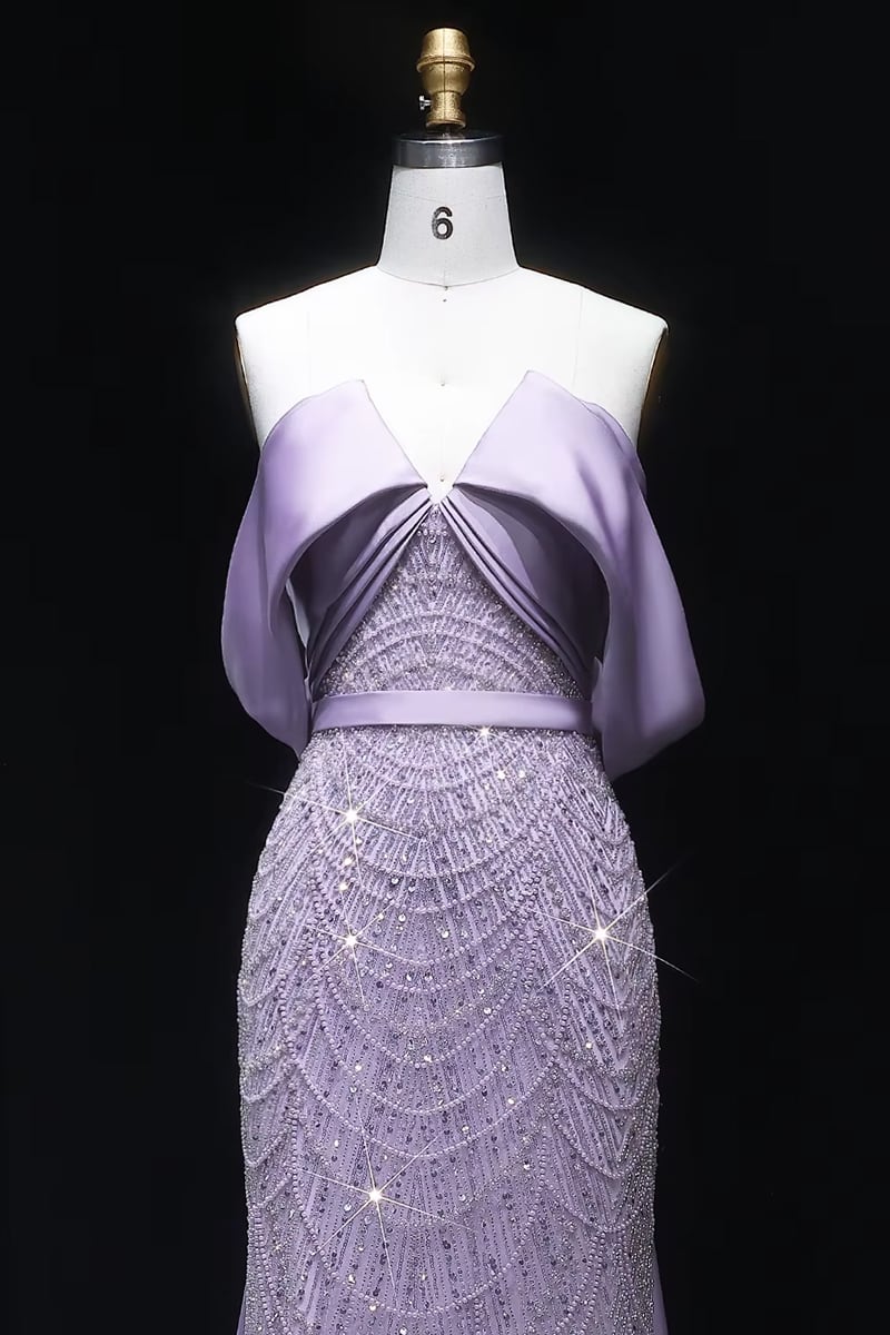 Juliette Beaded Off-Shoulder Gown | Jewelclues