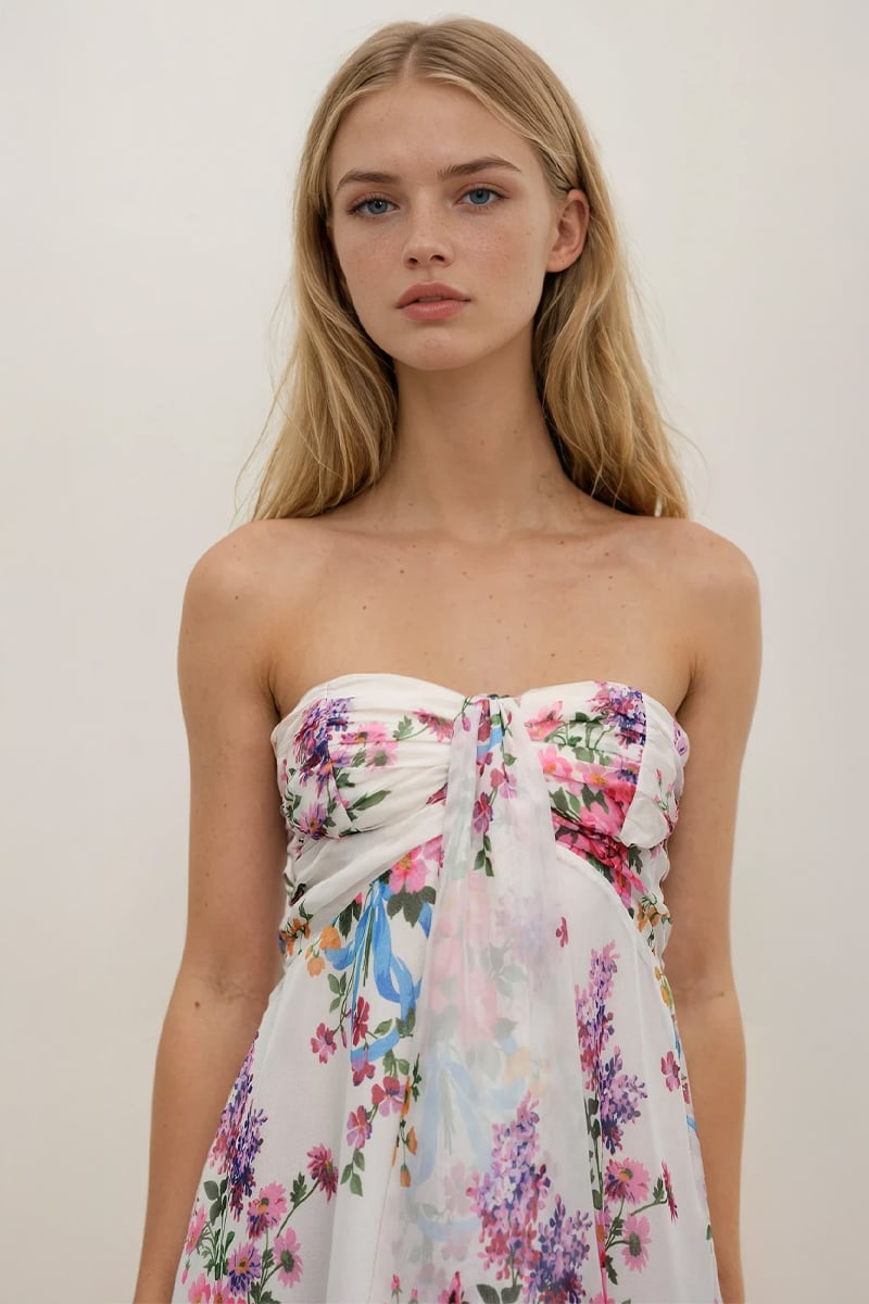 Kate Strapless Mini Dress | Jewelclues #color_white