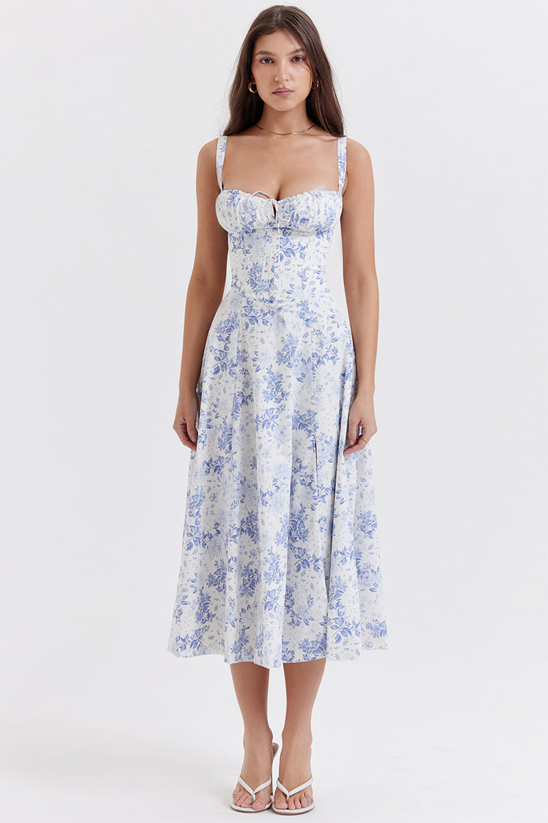 Kourtney Bustier Midi Dress | Jewelclues | #color_white