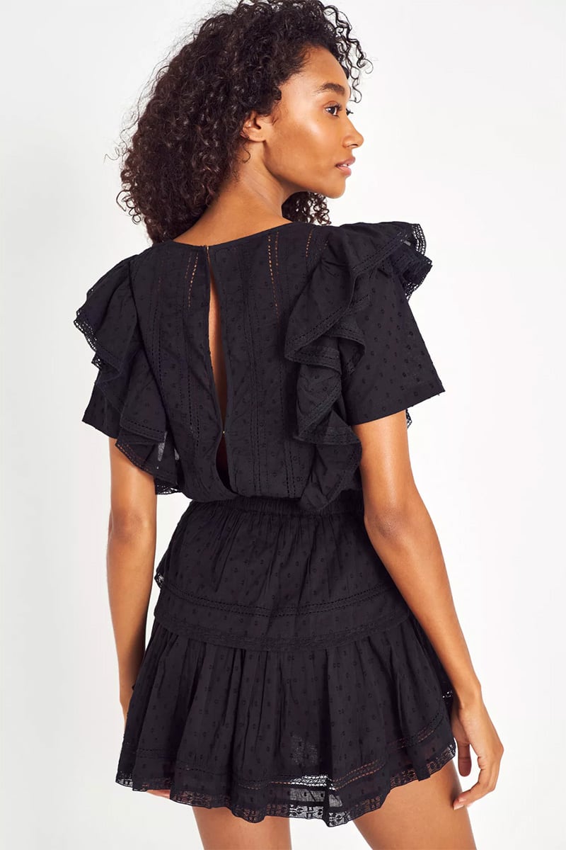 Kristyn Ruffled Mini Dress | Jewelclues #color_black