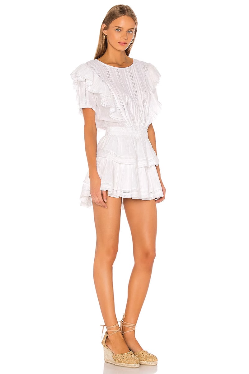 Kristyn Ruffled Mini Dress | Jewelclues #color_white