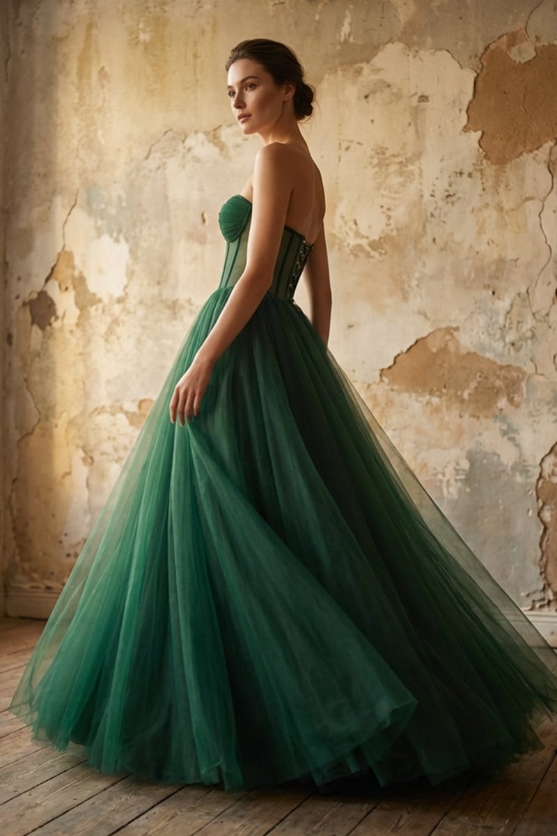 Lainey Strapless Tulle Gown | Jewelclues