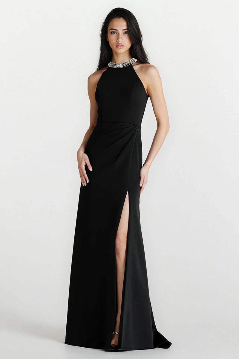 Lara Halter Back Evening Gown | Jewelclues