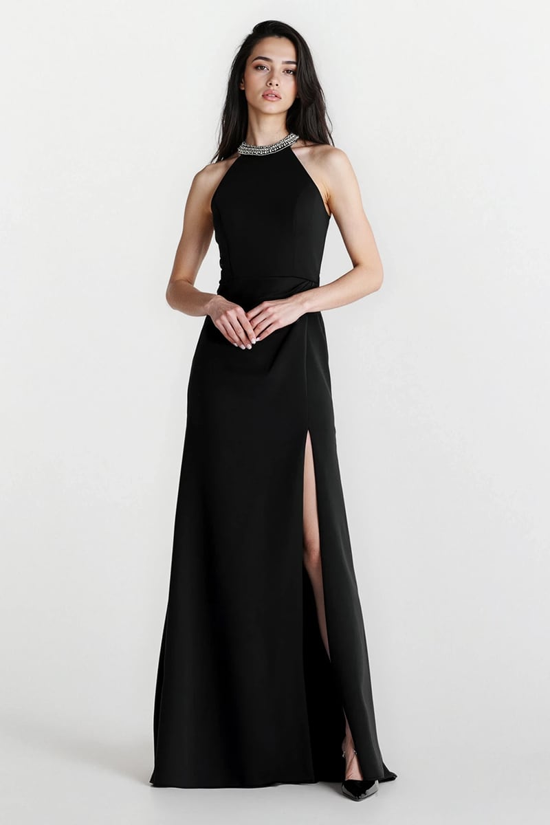Lara Halter Back Evening Gown | Jewelclues