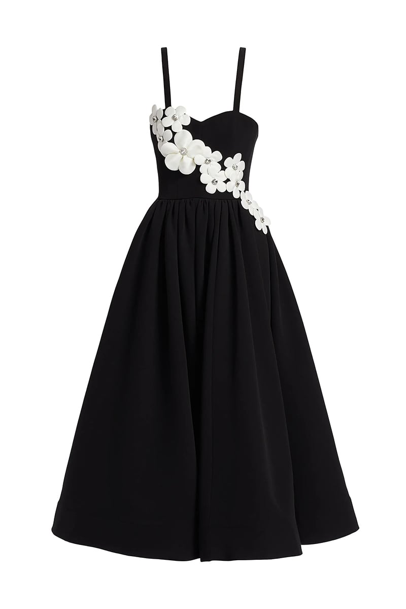 Liora Floral Appliqué Midi Dress | Jewelclues