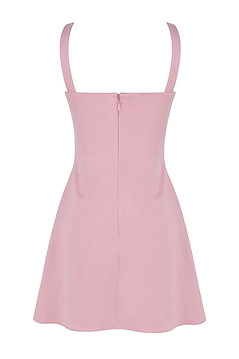 Lottie Satin Mini Dress | Jewelclues #color_pink