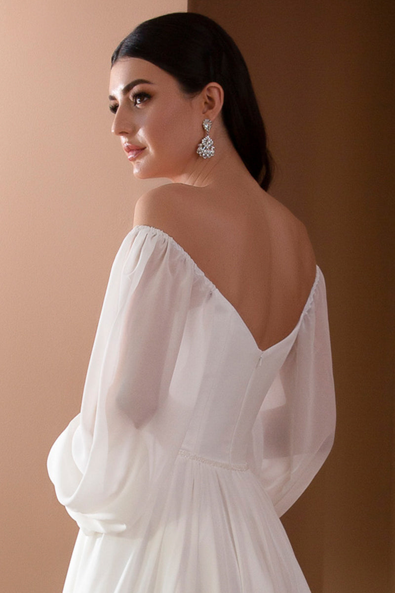 Louise A-Line Chiffon Wedding Dress | Jewelclues