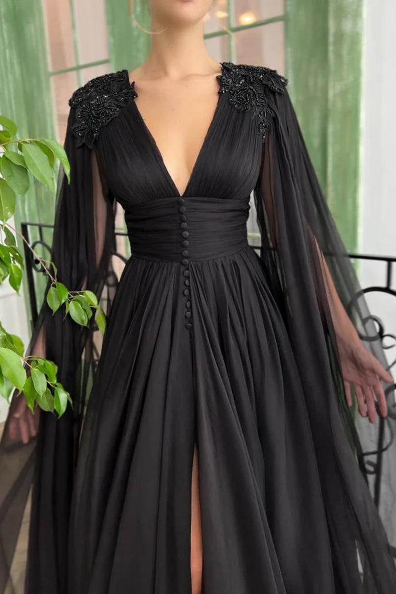 Love Story Midnight Black Gown | Jewelclues