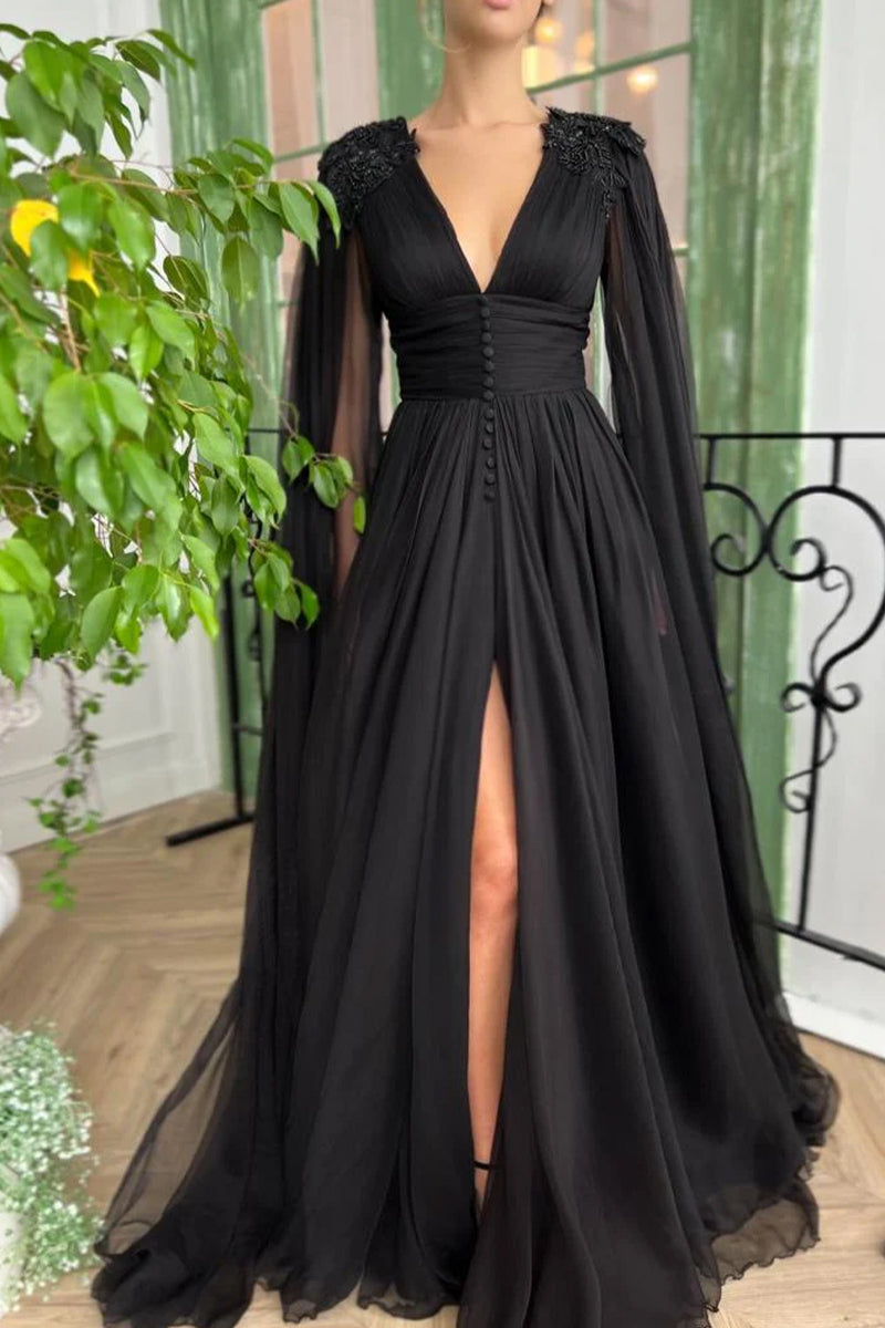 Love Story Midnight Black Gown | Jewelclues