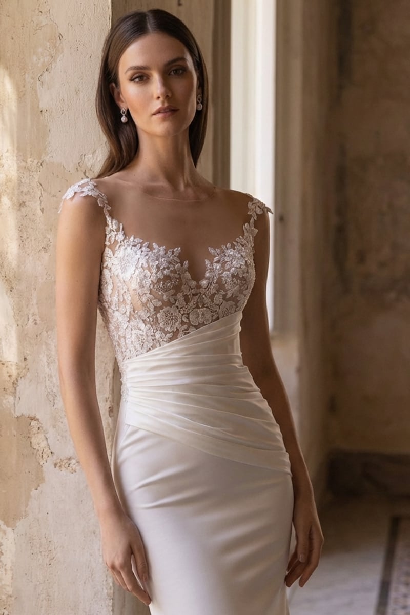 Lovestruck Satin Wedding Dress | Jewelclues 