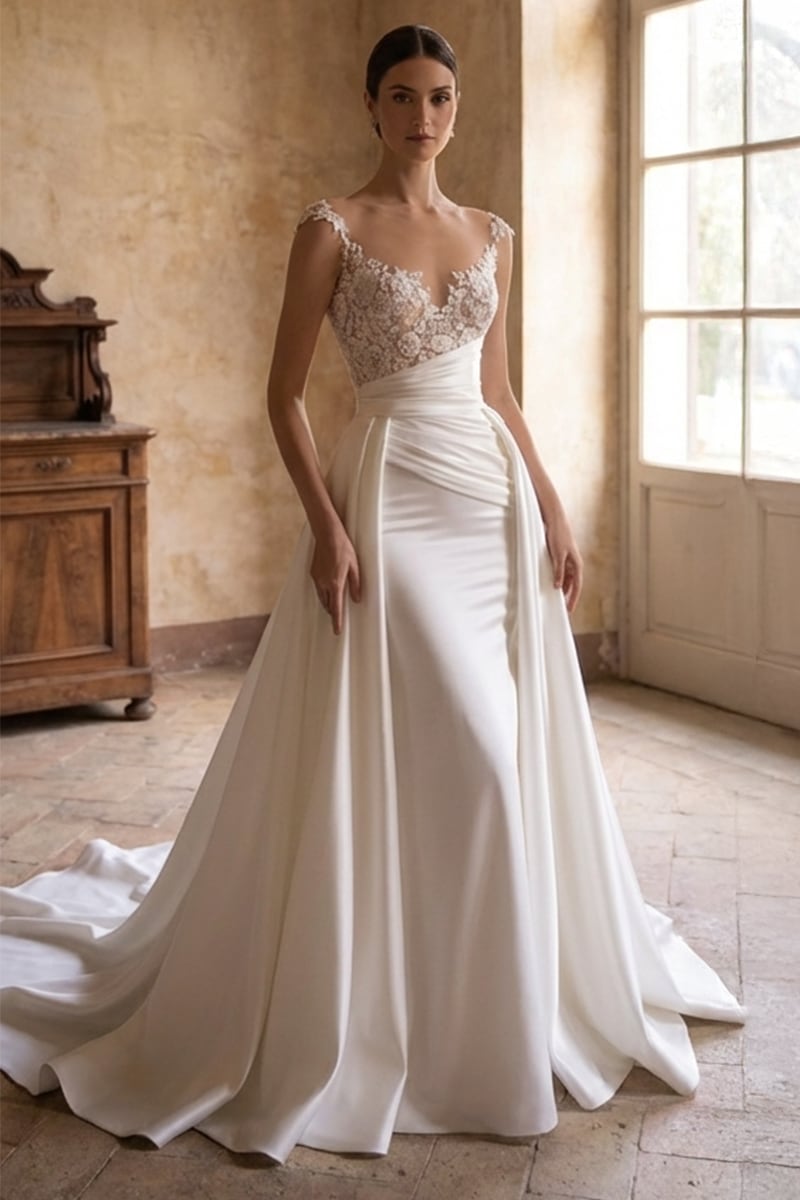 Lovestruck Satin Wedding Dress | Jewelclues 