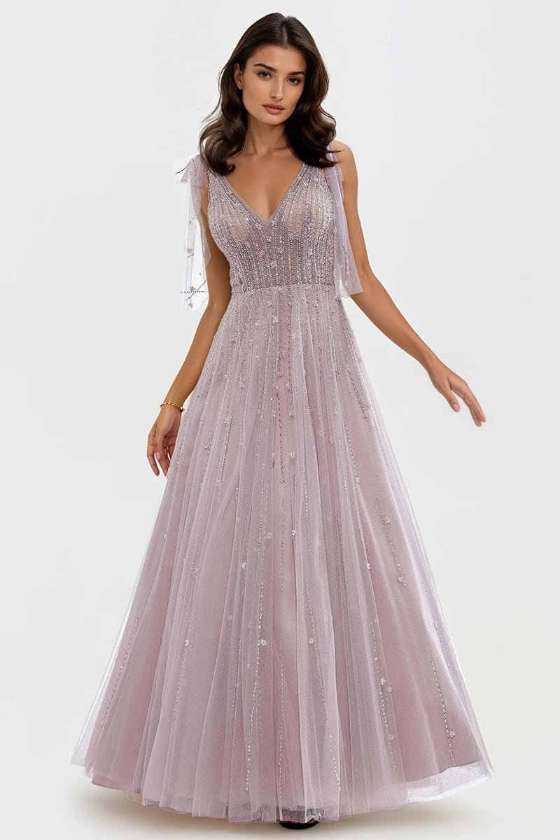 Lunara Embellished Tulle Gown | Jewelclues