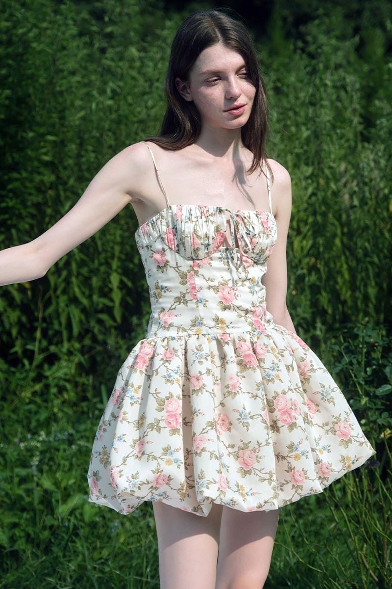 Mackey Floral Print Mini Dress | Jewelclues