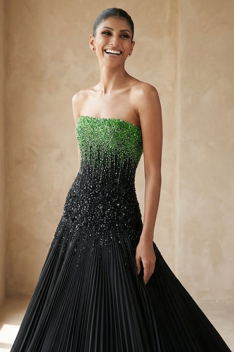 Maison Noire Beaded Couture Gown | Jewelclues