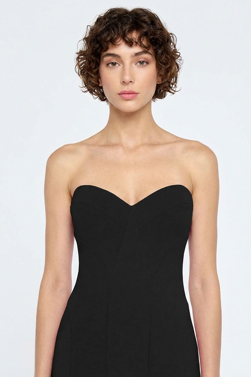  Makayla Strapless Crepe Gown | JewelClues