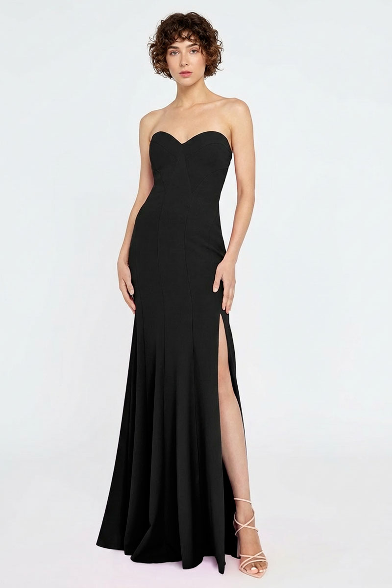  Makayla Strapless Crepe Gown | JewelClues