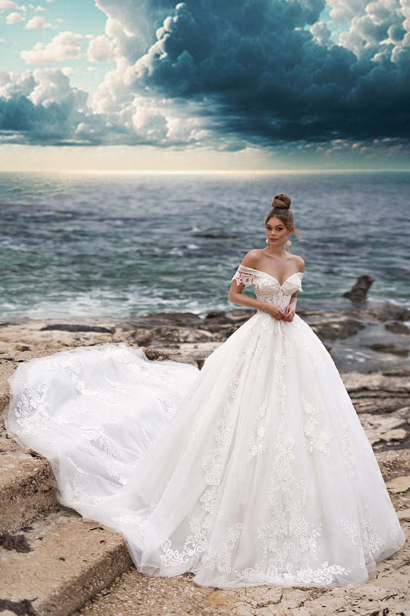 Marley Strapless A-line Wedding Dress | Jewelclues