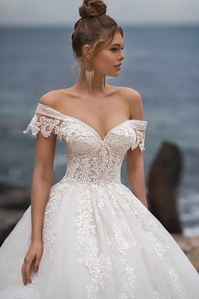 Marley Strapless A-line Wedding Dress | Jewelclues